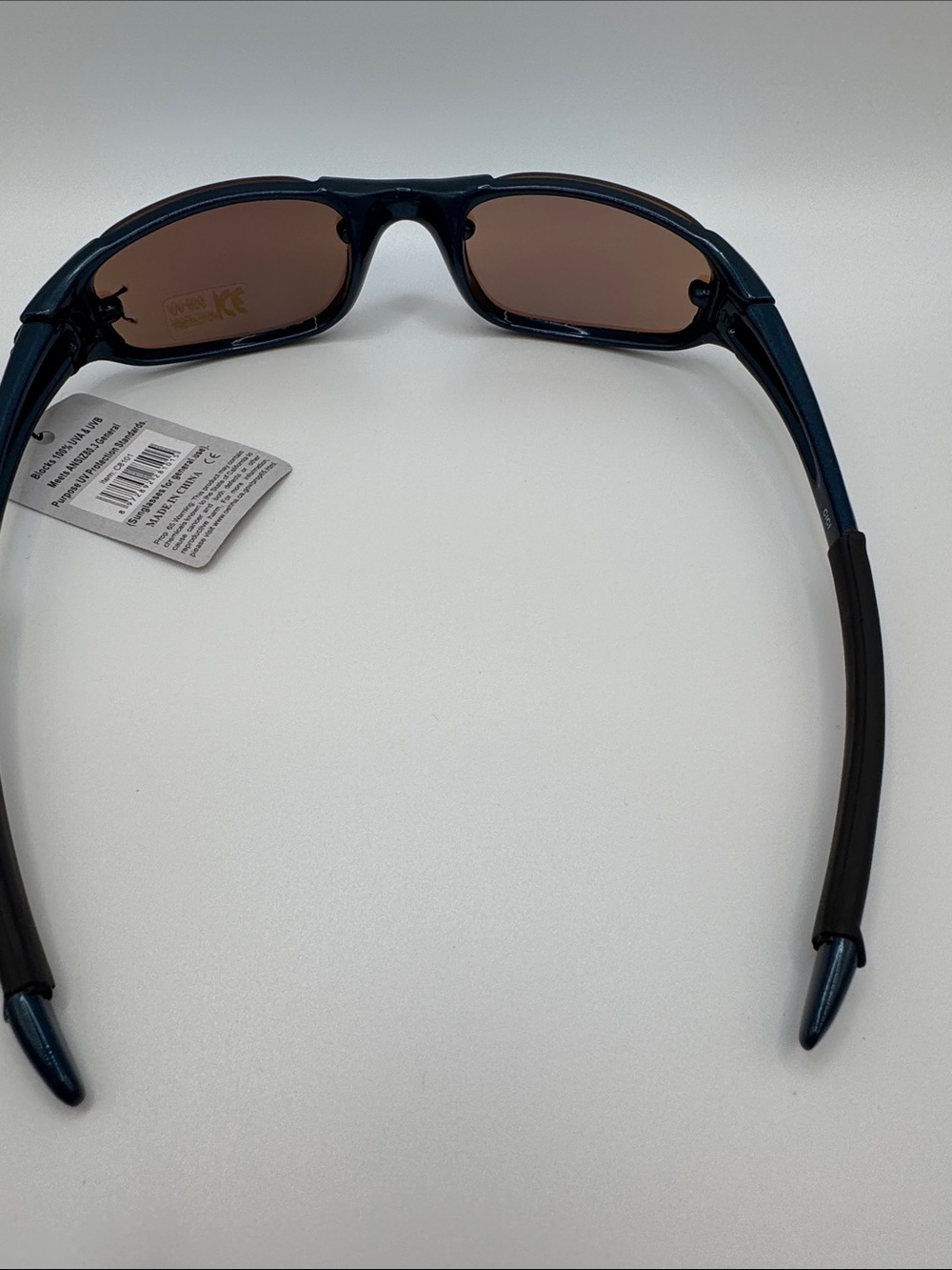 Sporty Blue Mirror Lens Sunglasses - Picture 6 of 8